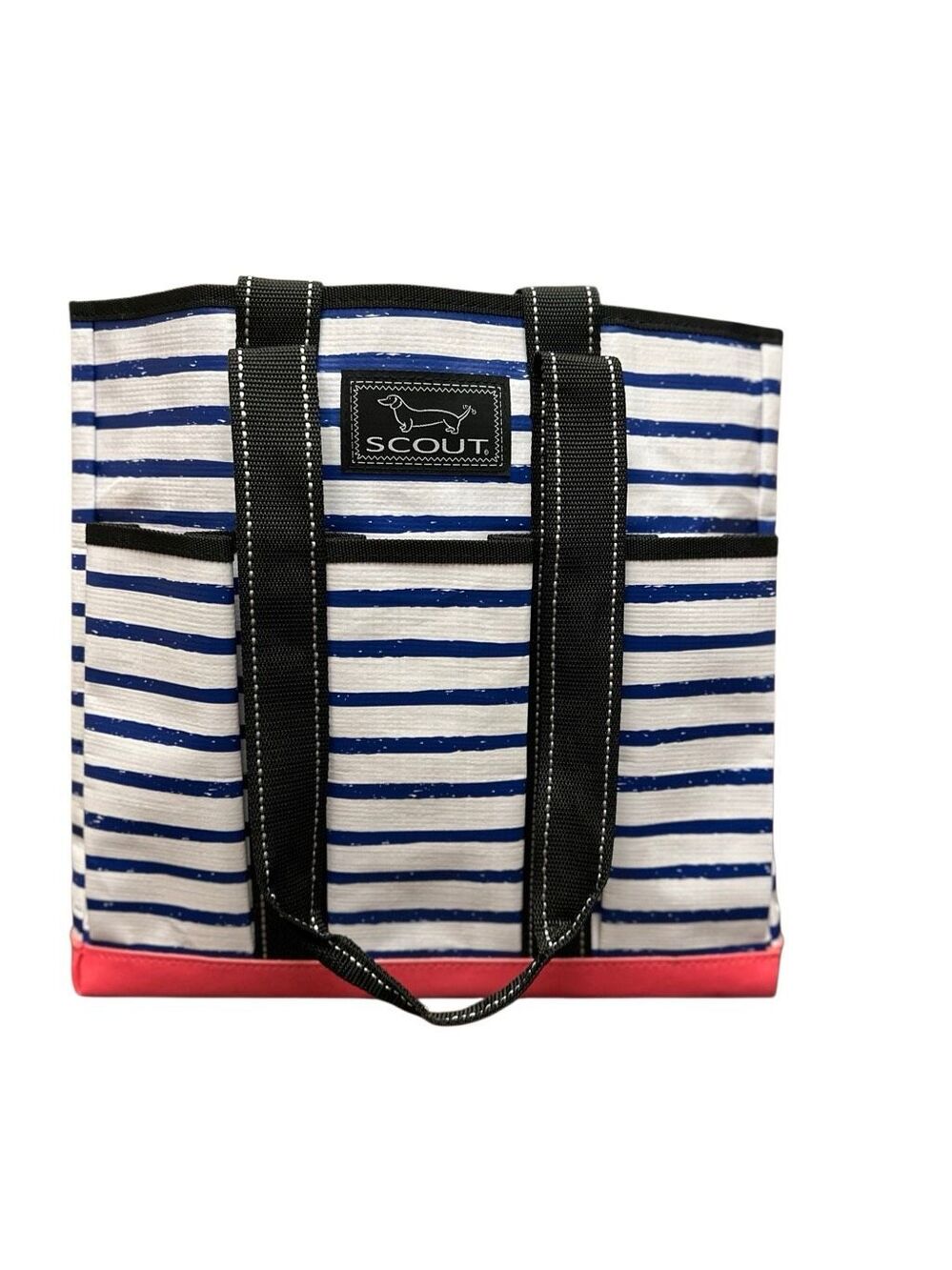 SCOUT blue and white striped utility tote bag